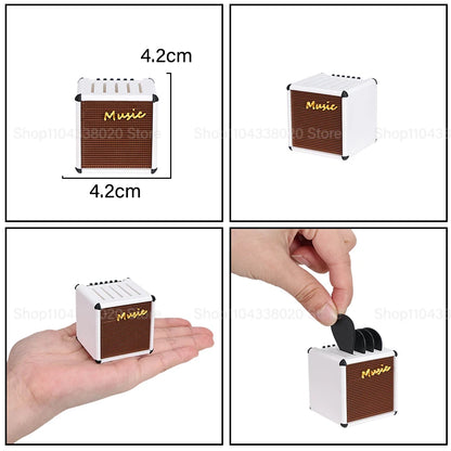 Speaker-shaped 3D Printed Portable Guitar Pick Holder Waterproof Lovely Guitar Picks Case