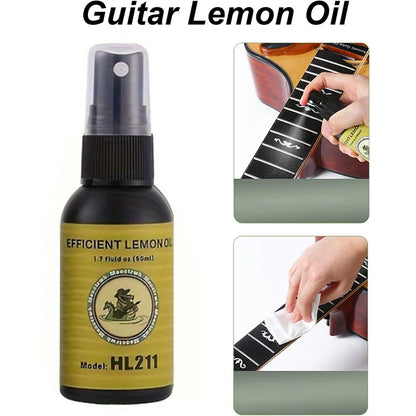 Guitar Cleaning All IN ONE Kit Fretboard Lemon oil Polish Guitar String-cleaner For Guitar Cleaning And Maintenance