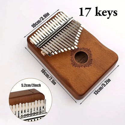 17 Keys Kalimba Thumb Piano High Quality Wood Mbira Body Musical Instruments With Learning Book Kalimba Piano Christmas Gift
