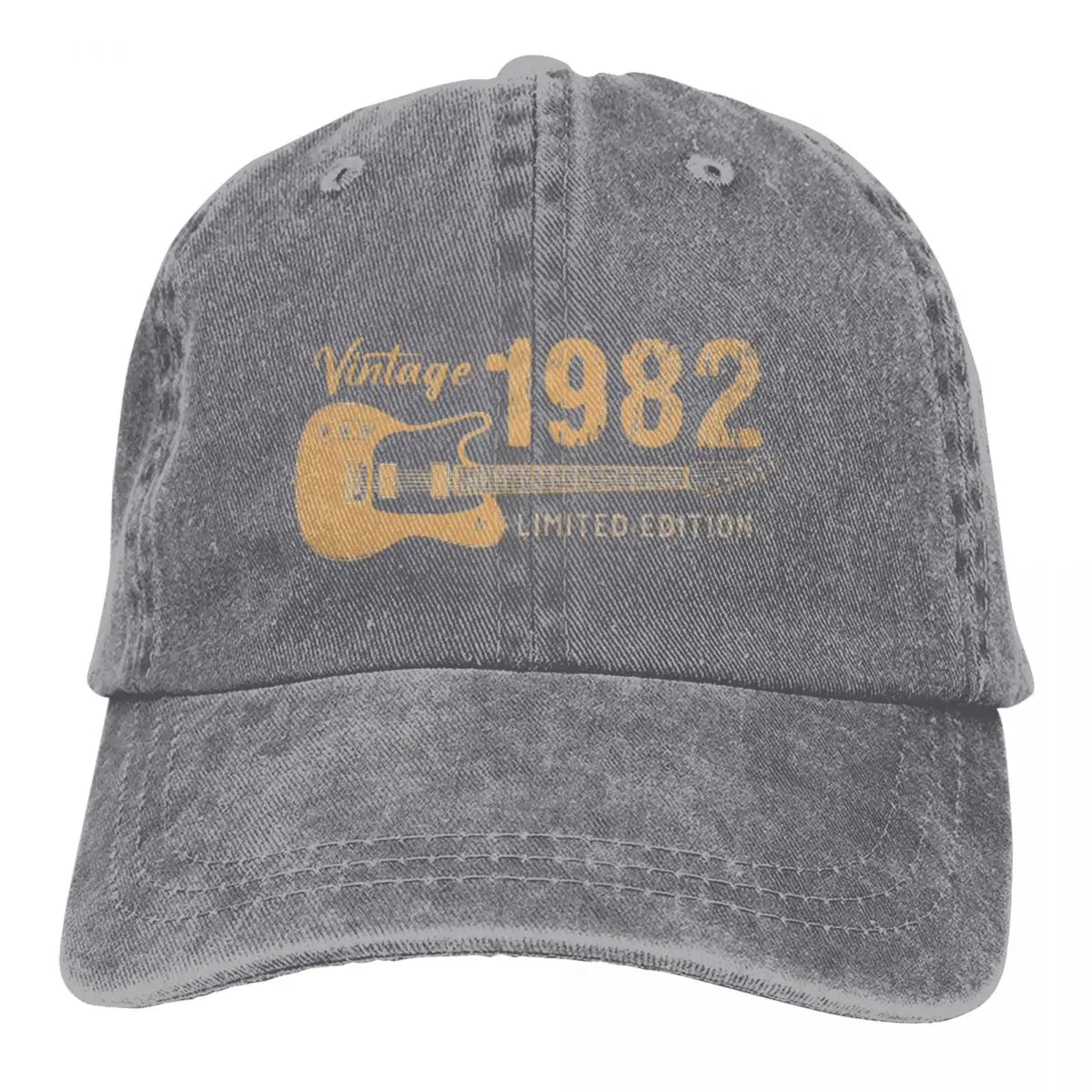 Washed Men's Baseball Cap Guitar Trucker Snapback Caps Dad Hat Vintage 1982 A Special Year Golf Hats