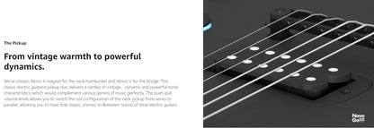 Enya Nova Go Sonic Carbon-Fiber Smart Electric Guitar – Built-In 10 W Speaker & On-Board Effects