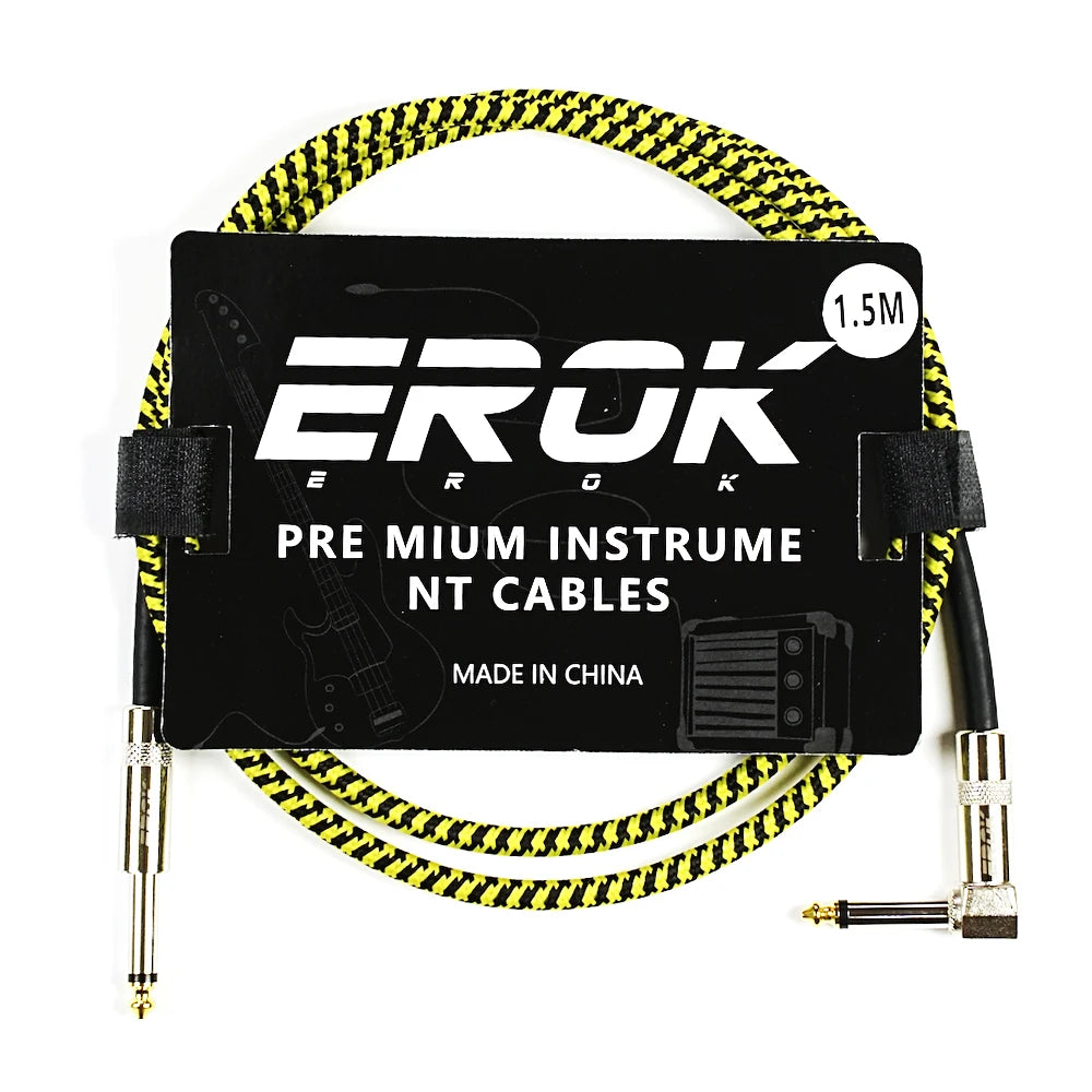 EROK 1.5M/3M/6M/10M Premium Guitar Cable 1/4 Inch Instrument Cable-Super Durable Guitar Chord- AMP Cord for Bass