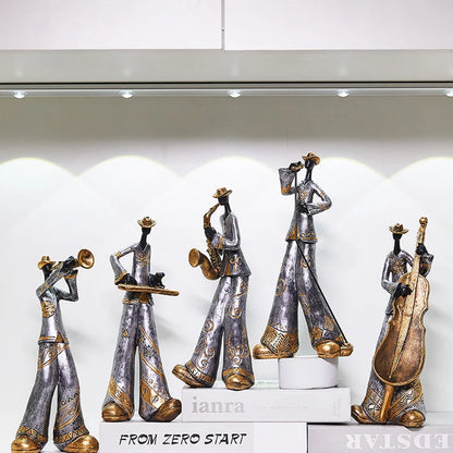 Creative American Band Decoration Musical Instrument Model Living Room Porch Study Nordic Arts And Crafts Statue Sculpture Home