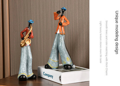 Creative American Band Decoration Musical Instrument Model Living Room Porch Study Nordic Arts And Crafts Statue Sculpture Home