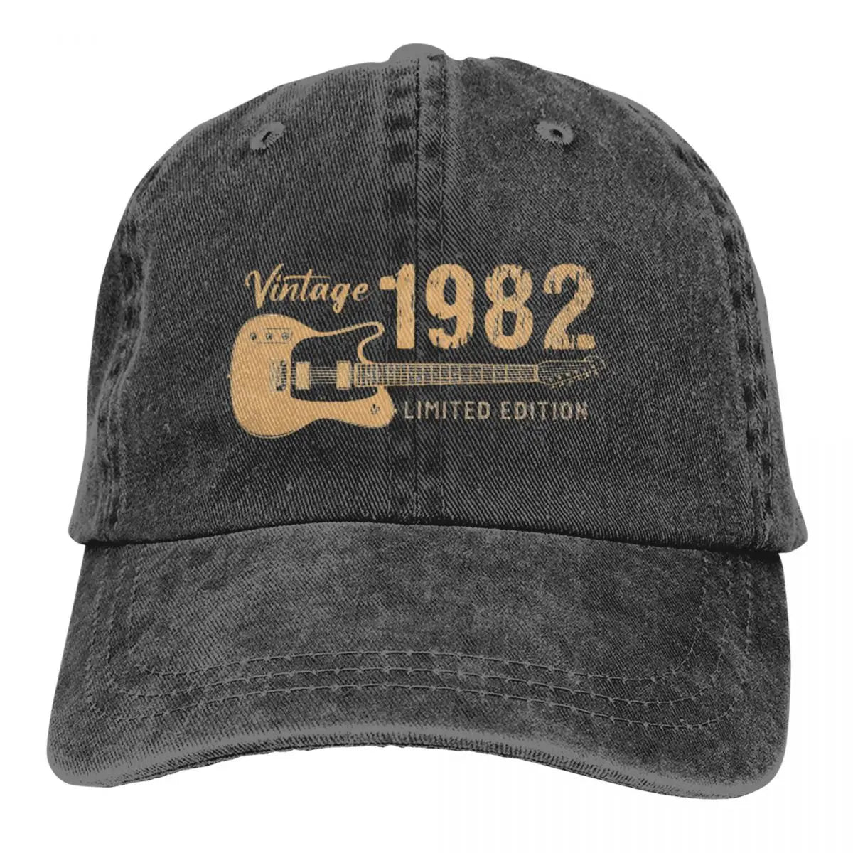 Washed Men's Baseball Cap Guitar Trucker Snapback Caps Dad Hat Vintage 1982 A Special Year Golf Hats