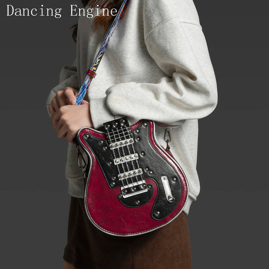 Purses And Handbags For Women Luxury Designer Leather Crossbody Shoulder Bag Handmade Guitar Shape purse Bags Purse