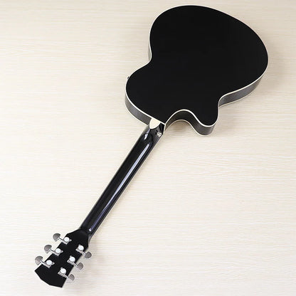 Thin-Body Acoustic-Electric Guitar Bundle – Beginner Guitar with Free Gig Bag & Extra Strings