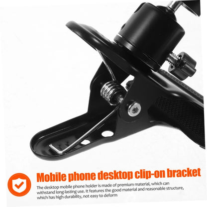 Miwayer Guitar Head Clip Mobile Phone Holder Live Broadcast Bracket Stand Tripod Clip Head For Mobile Phones, Action Cameras