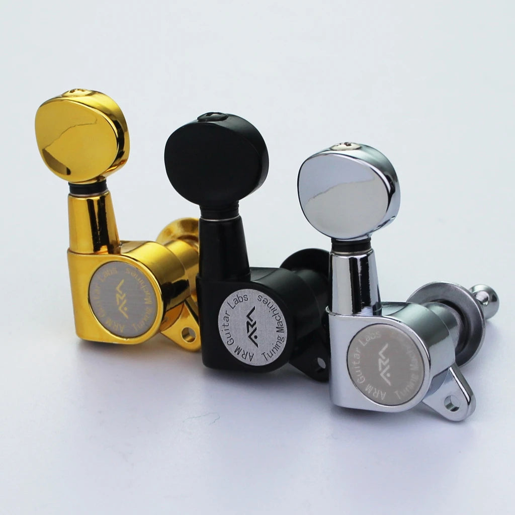 ARM Electric Guitar Machine Heads Metal Tuners Mini Oval Tuner for ST TL Chrome Black Gold Tuning Pegs