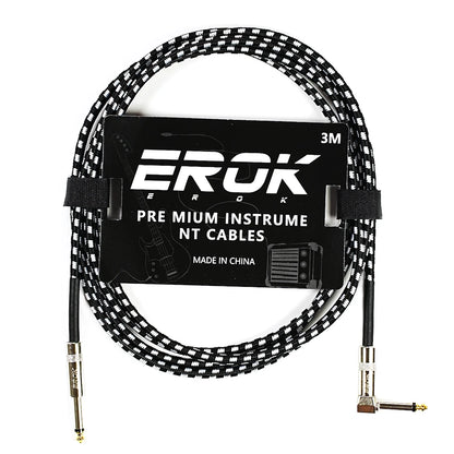 EROK 1.5M/3M/6M/10M Premium Guitar Cable 1/4 Inch Instrument Cable-Super Durable Guitar Chord- AMP Cord for Bass