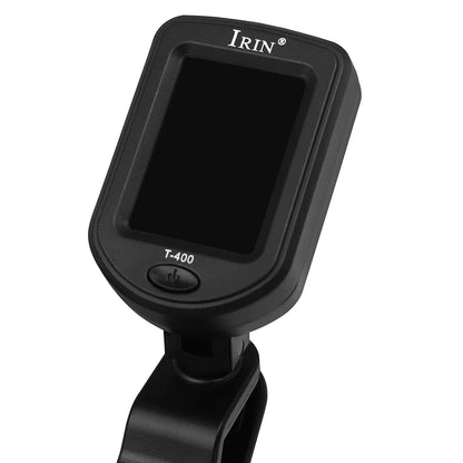 IRIN T-400 Guitar Tuner Digital Clip-On Tone Tuner for Electric Ukulele Bass Violin Universal 360Degree Rotatable Sensitive