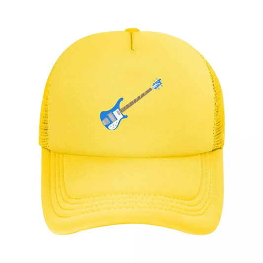 Cobalt Blue Left-Handed Rickenbacker 4001C FLCL Bass Guitar Mesh Baseball Caps Snapback  Hats Casquette Outdoor Unisex