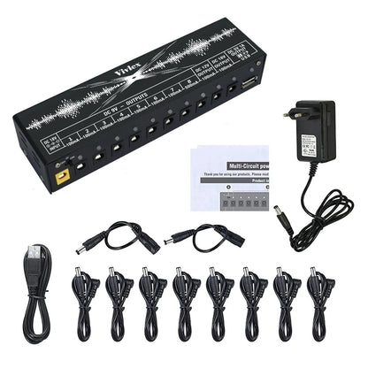 VIVLEX-Guitar Pedals Super Effects, Pedal Tuner, Overdrive Delay, Reverb Distortion, Fuzz Noise Gate, Flanger Metal Zone, Blues