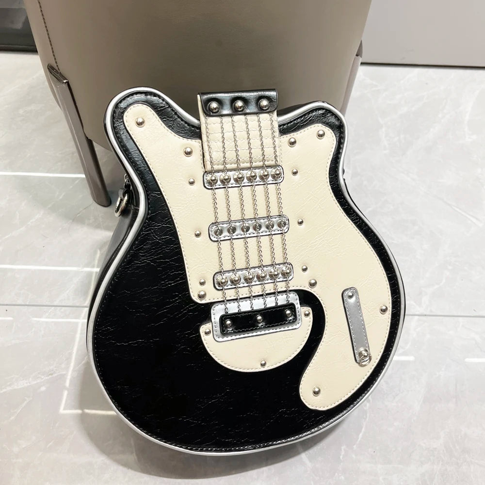 Purses And Handbags For Women Luxury Designer Leather Crossbody Shoulder Bag Handmade Guitar Shape purse Bags Purse