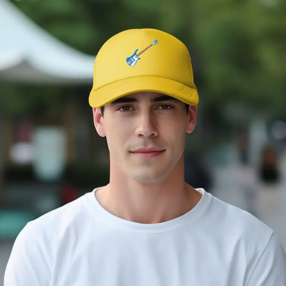 Cobalt Blue Left-Handed Rickenbacker 4001C FLCL Bass Guitar Mesh Baseball Caps Snapback  Hats Casquette Outdoor Unisex