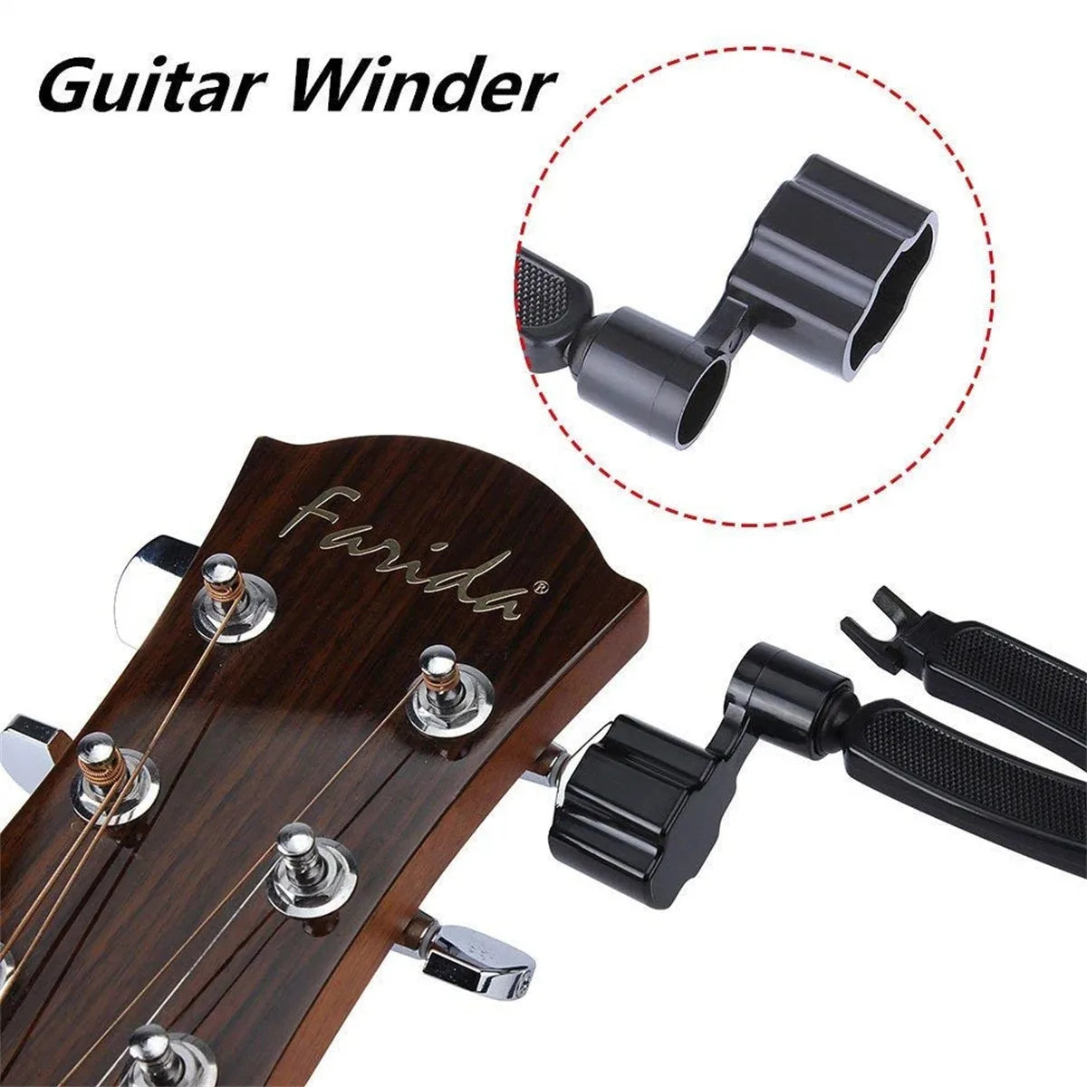 3 IN 1 Guitar String Winder + String Cutter + Pin Puller Instrument Guitar Maintenance Tool Repair