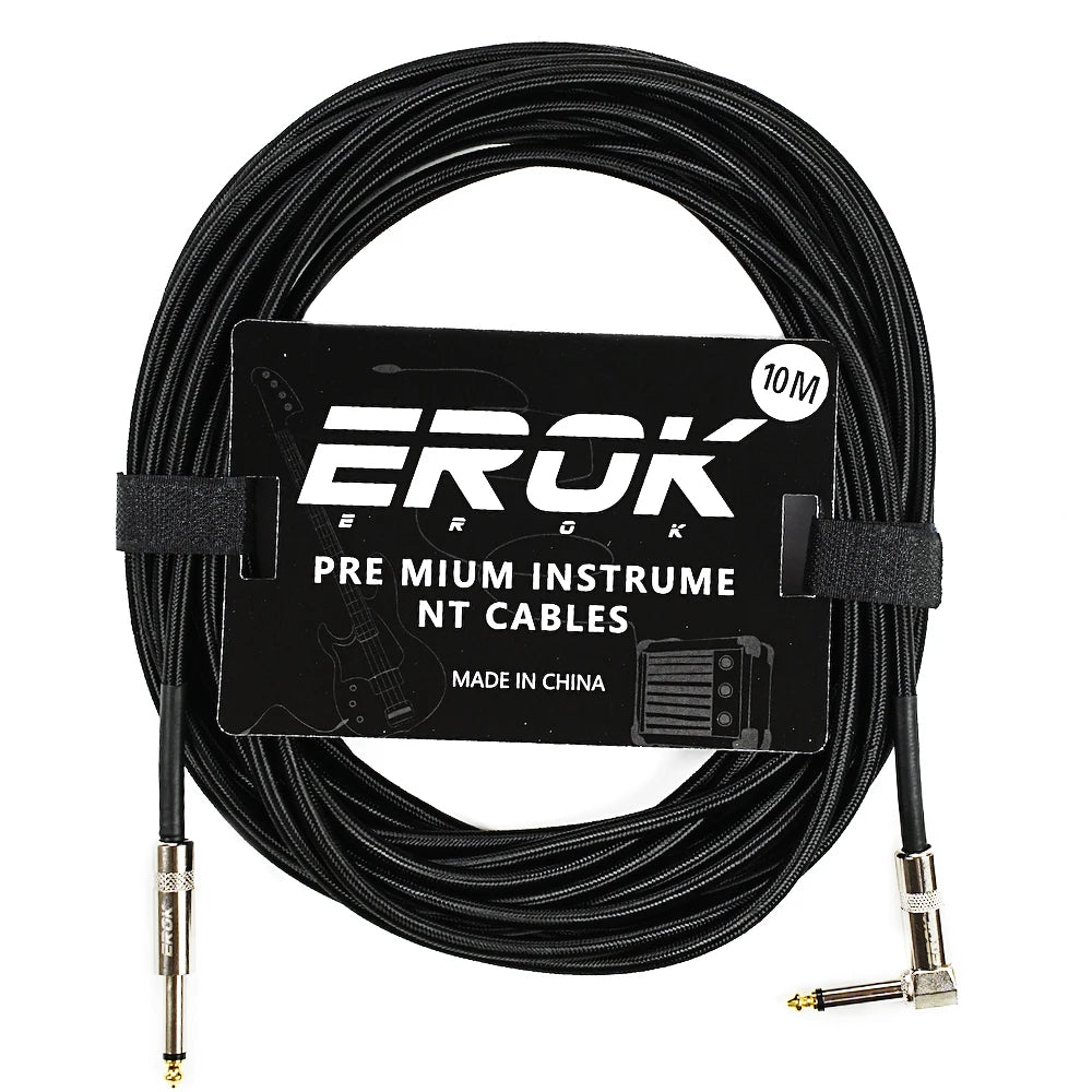 EROK 1.5M/3M/6M/10M Premium Guitar Cable 1/4 Inch Instrument Cable-Super Durable Guitar Chord- AMP Cord for Bass