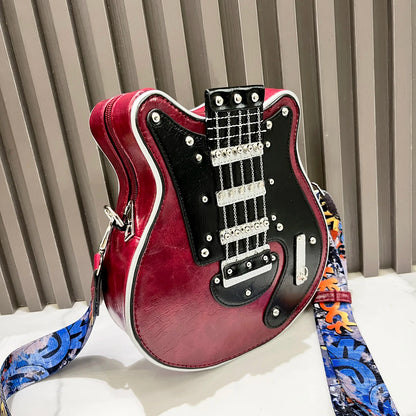 Purses And Handbags For Women Luxury Designer Leather Crossbody Shoulder Bag Handmade Guitar Shape purse Bags Purse