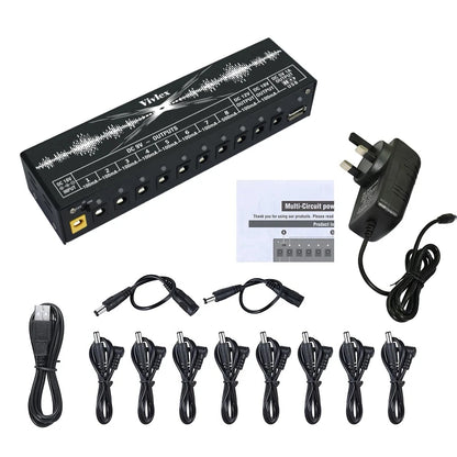 VIVLEX-Guitar Pedals Super Effects, Pedal Tuner, Overdrive Delay, Reverb Distortion, Fuzz Noise Gate, Flanger Metal Zone, Blues