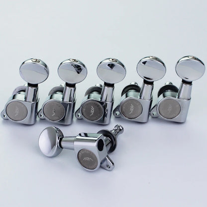 ARM Electric Guitar Machine Heads Metal Tuners Mini Oval Tuner for ST TL Chrome Black Gold Tuning Pegs
