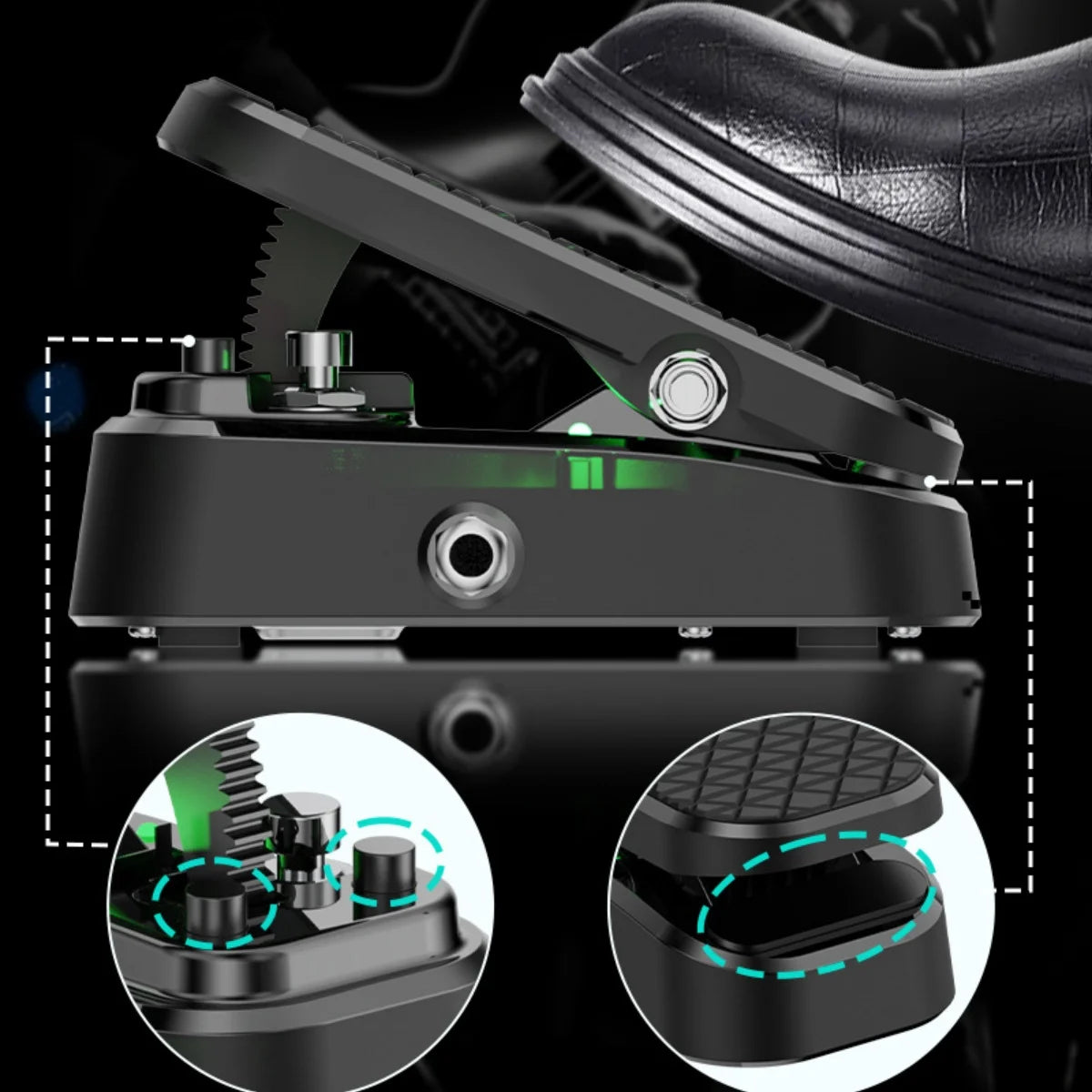 MP-1 Wah/Volume Pedal: Offers Silent Operation and Precise Control w/Noise-Reduction Feet/A Plug-and-Play Effect Guitar Pedal