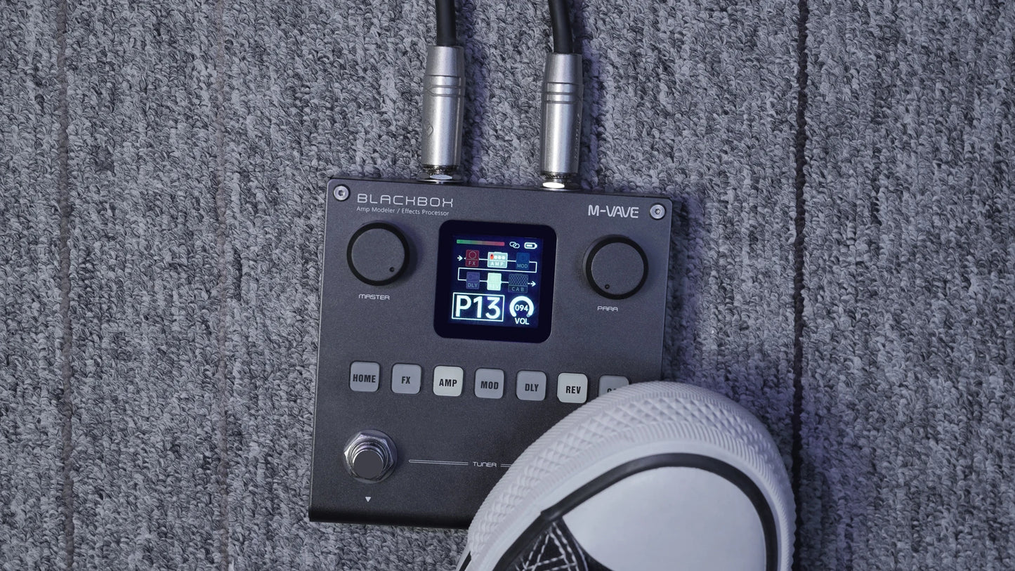 M-VAVE Blackbox Guitar / Bass AMP Modeler Multi Effects Processor Rechargeable for Electric Guitar Bass