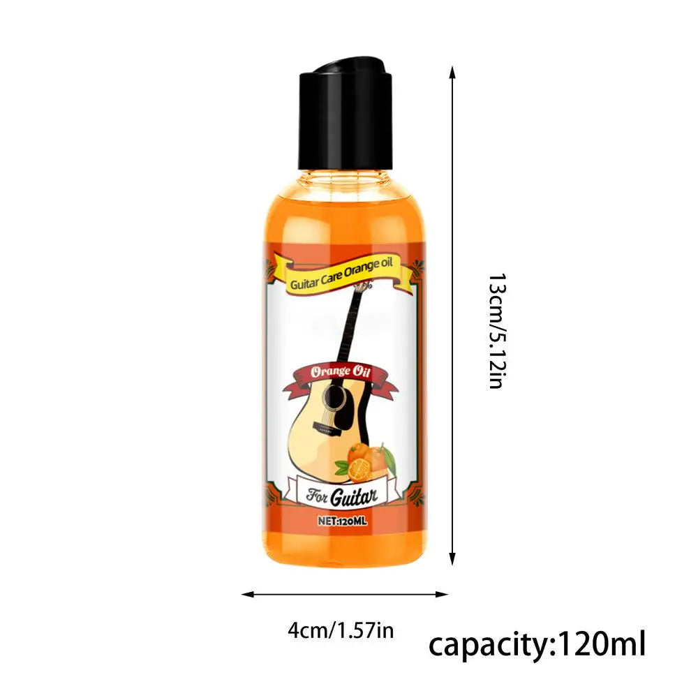 Fretboard Conditioner Guitar Care Oil Cleaner Polish Kit 120ml Polishing Oil Portable Guitar Care Orange Oil with Cleaning Cloth