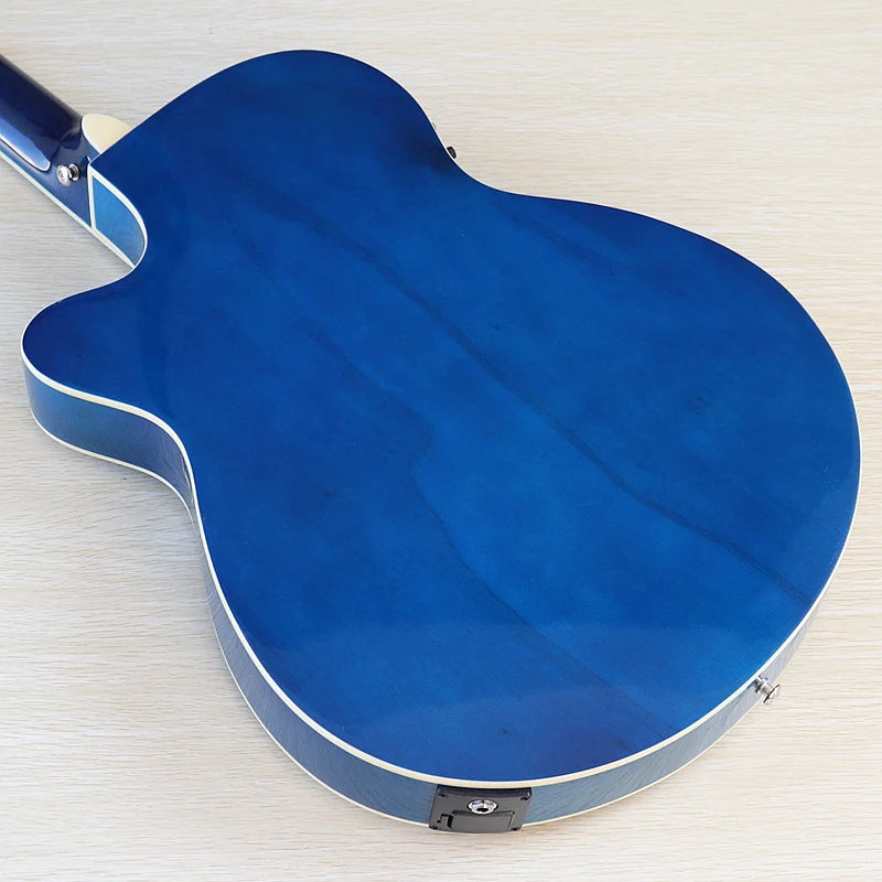 Thin-Body Acoustic-Electric Guitar Bundle – Beginner Guitar with Free Gig Bag & Extra Strings