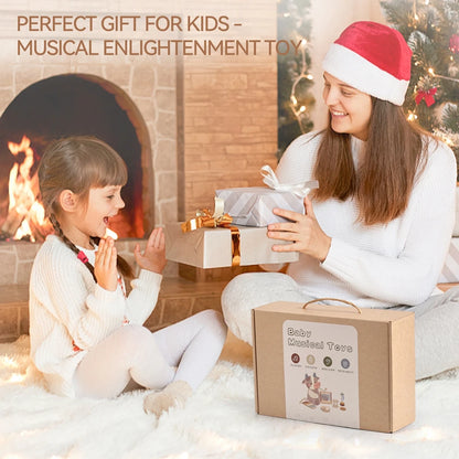 7pc Sets Music Toys for Children Music Instruments Girl Toys Wooden Cartoon Educational Instruments Children's Toys Instruments