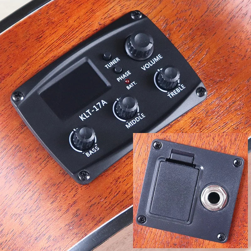 Thin-Body Acoustic-Electric Guitar Bundle – Beginner Guitar with Free Gig Bag & Extra Strings