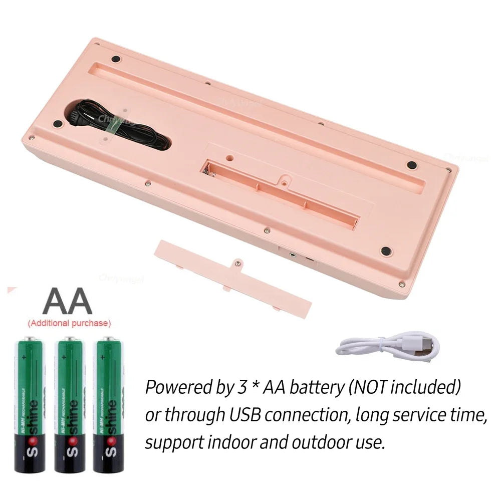 37-Key Rechargeable Electronic Piano Keyboard + Mic – Educational Music Toy for Kids