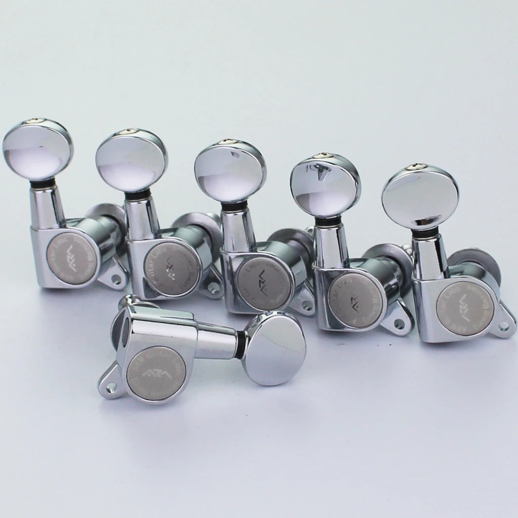 ARM Electric Guitar Machine Heads Metal Tuners Mini Oval Tuner for ST TL Chrome Black Gold Tuning Pegs