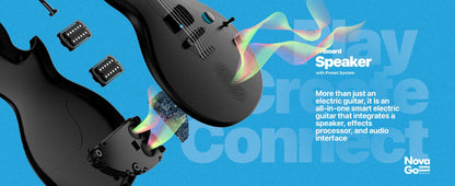 Enya Nova Go Sonic Carbon-Fiber Smart Electric Guitar – Built-In 10 W Speaker & On-Board Effects