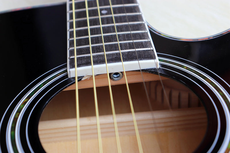 Thin-Body Acoustic-Electric Guitar Bundle – Beginner Guitar with Free Gig Bag & Extra Strings