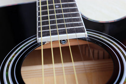 Thin-Body Acoustic-Electric Guitar Bundle – Beginner Guitar with Free Gig Bag & Extra Strings