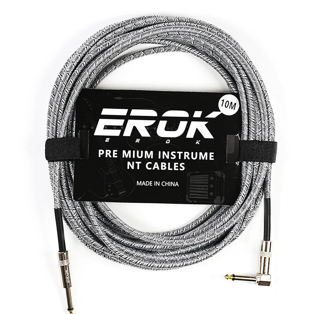 EROK 1.5M/3M/6M/10M Premium Guitar Cable 1/4 Inch Instrument Cable-Super Durable Guitar Chord- AMP Cord for Bass