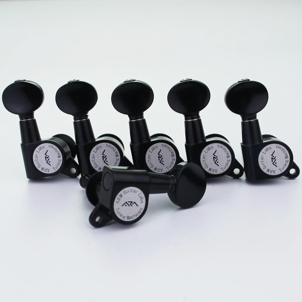 ARM Electric Guitar Machine Heads Metal Tuners Mini Oval Tuner for ST TL Chrome Black Gold Tuning Pegs