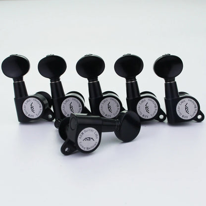 ARM Electric Guitar Machine Heads Metal Tuners Mini Oval Tuner for ST TL Chrome Black Gold Tuning Pegs