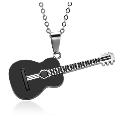 Unisex Guitar Pendant Necklace – Punk / Biker Music Statement Jewelry