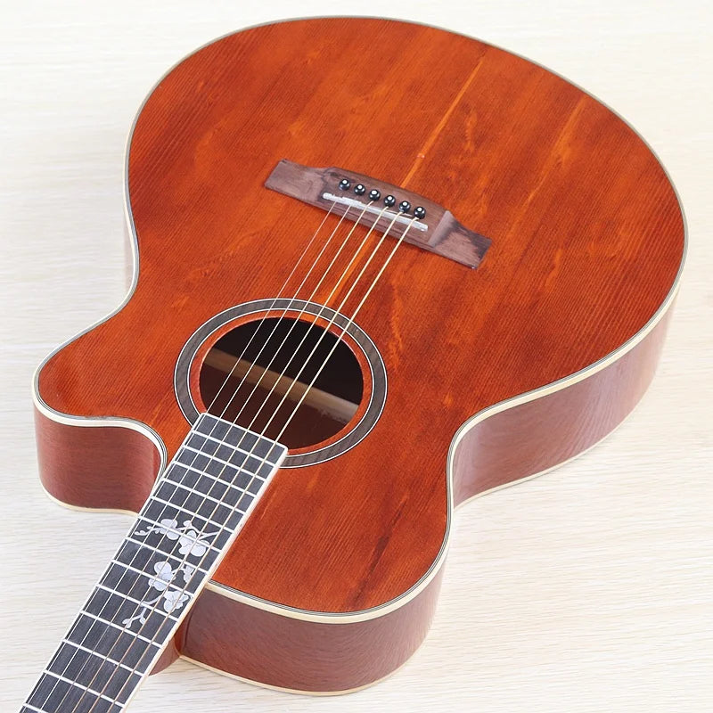 Thin-Body Acoustic-Electric Guitar Bundle – Beginner Guitar with Free Gig Bag & Extra Strings