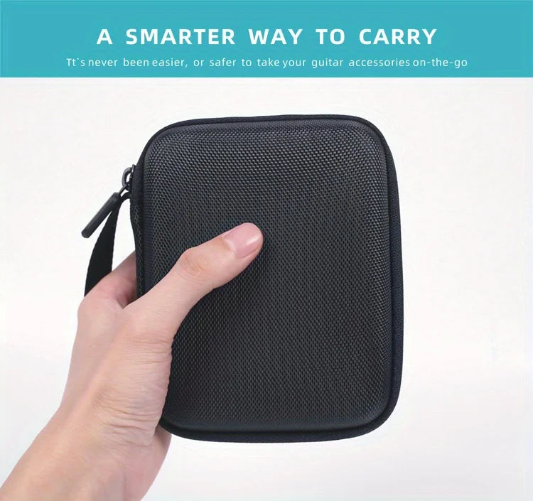 Portable Guitar Pick Holder Case – EVA Storage Pouch with Pick Slots & Accessories Pocket