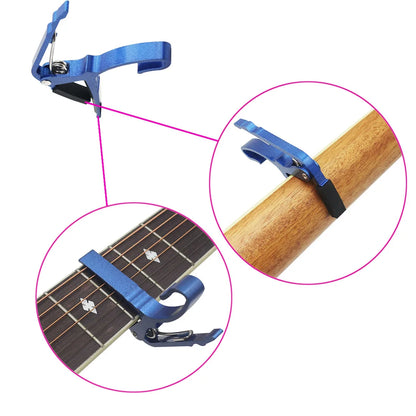 Guitar Capo Modulation Clip for 6 String Acoustic Classic Electric Guitar Alloy Metal Universal Multifunction Capo Guitar Parts