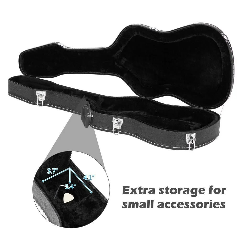 Electric Guitar Hard Shell Case Flat Guitar Case Fit TL ST Guitar Black