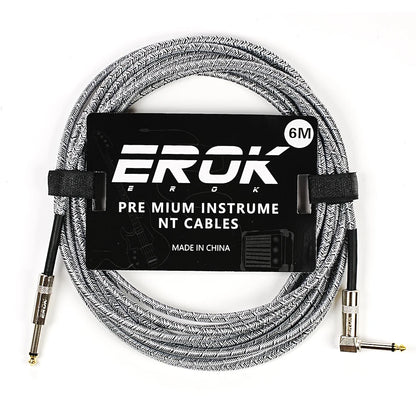EROK 1.5M/3M/6M/10M Premium Guitar Cable 1/4 Inch Instrument Cable-Super Durable Guitar Chord- AMP Cord for Bass
