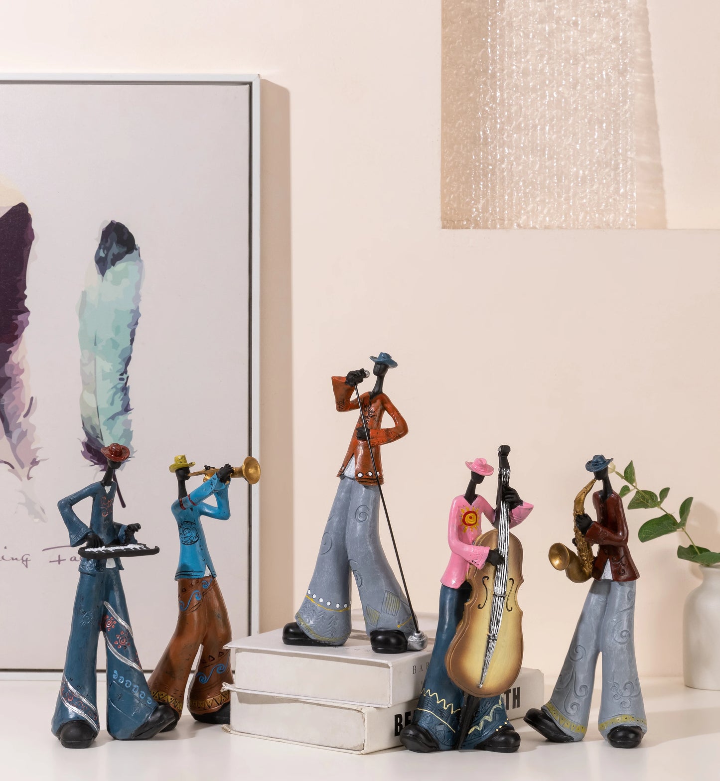 Creative American Band Decoration Musical Instrument Model Living Room Porch Study Nordic Arts And Crafts Statue Sculpture Home