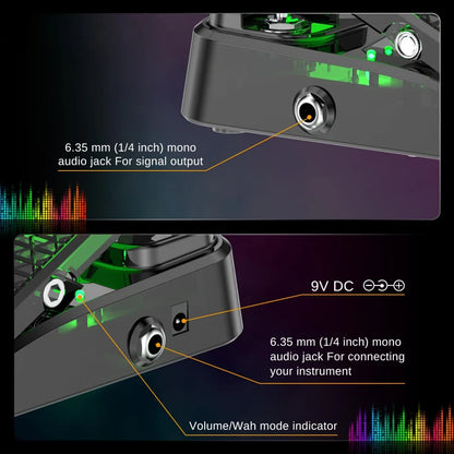 MP-1 Wah/Volume Pedal: Offers Silent Operation and Precise Control w/Noise-Reduction Feet/A Plug-and-Play Effect Guitar Pedal