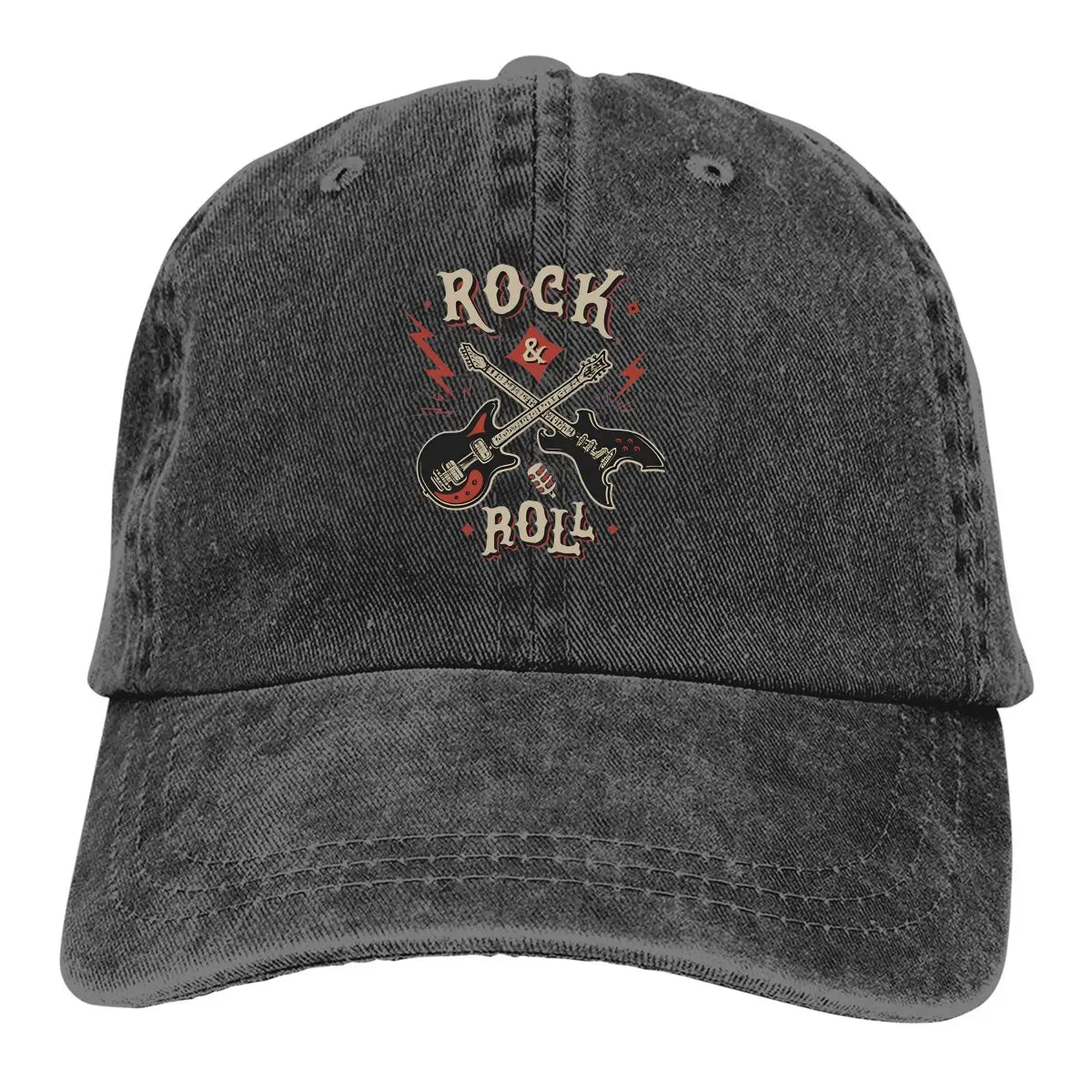 Rock N Roll Multicolor Hat Peaked Women's Cap Guitar Lovers Personalized Visor Protection Hats