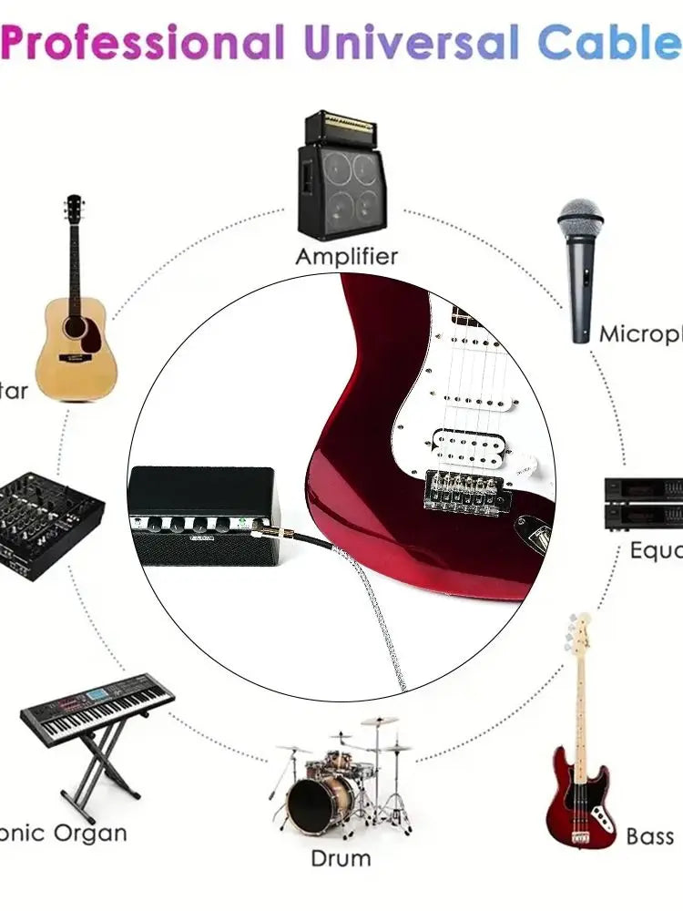 EROK 1.5M/3M/6M/10M Premium Guitar Cable 1/4 Inch Instrument Cable-Super Durable Guitar Chord- AMP Cord for Bass