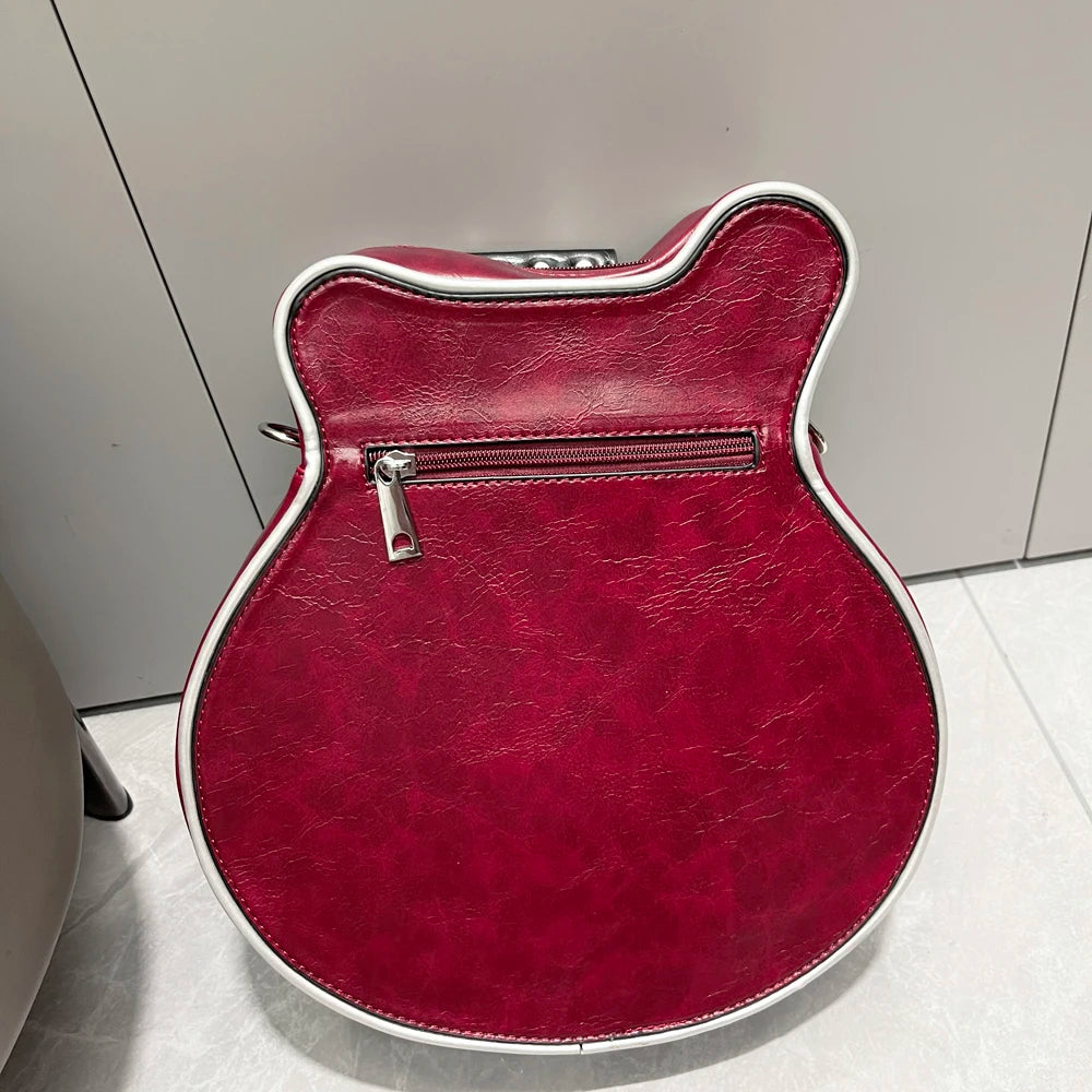 Purses And Handbags For Women Luxury Designer Leather Crossbody Shoulder Bag Handmade Guitar Shape purse Bags Purse