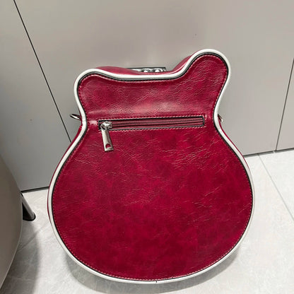 Purses And Handbags For Women Luxury Designer Leather Crossbody Shoulder Bag Handmade Guitar Shape purse Bags Purse